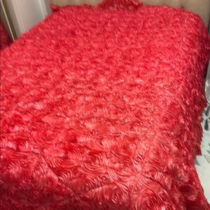 Luxurious Red Bedspread
